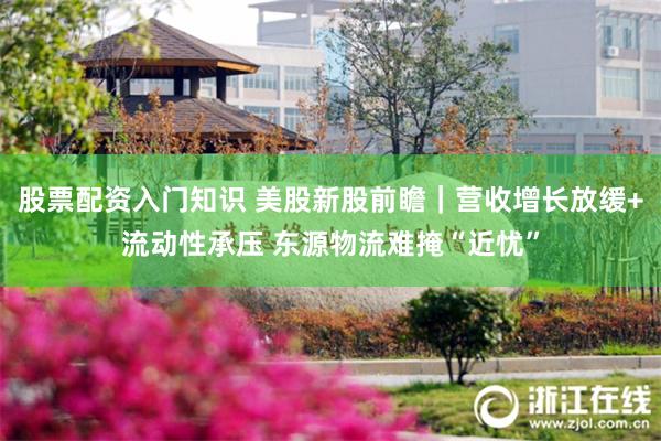 股票配资入门知识 美股新股前瞻｜营收增长放缓+流动性承压 东源物流难掩“近忧”