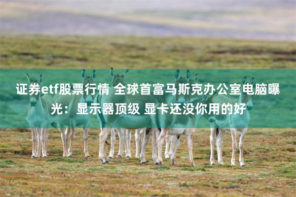 证券etf股票行情 全球首富马斯克办公室电脑曝光：显示器顶级 显卡还没你用的好