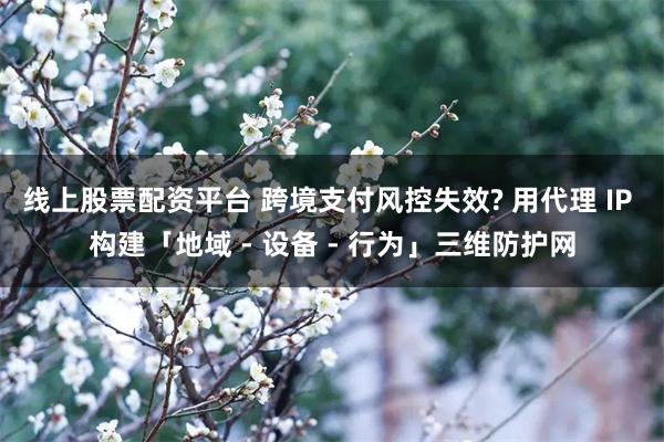 线上股票配资平台 跨境支付风控失效? 用代理 IP 构建「地域 - 设备 - 行为」三维防护网