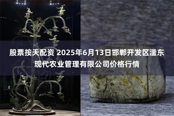股票按天配资 2025年6月13日邯郸开发区滏东现代农业管理有限公司价格行情