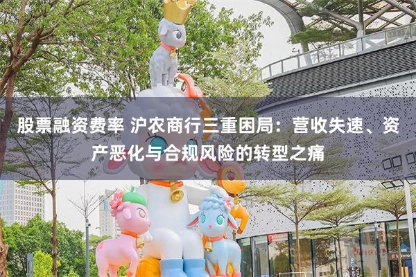 股票融资费率 沪农商行三重困局：营收失速、资产恶化与合规风险的转型之痛